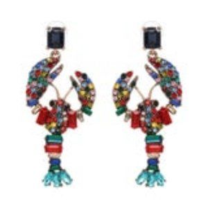 Lobster Shaped Crystal earrings